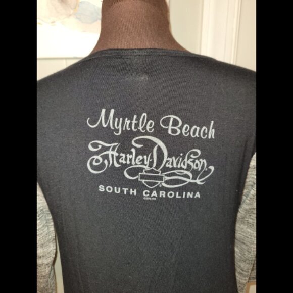 Harley-Davidson Shirt Women's Heather Grey Size M - Picture 6 of 7